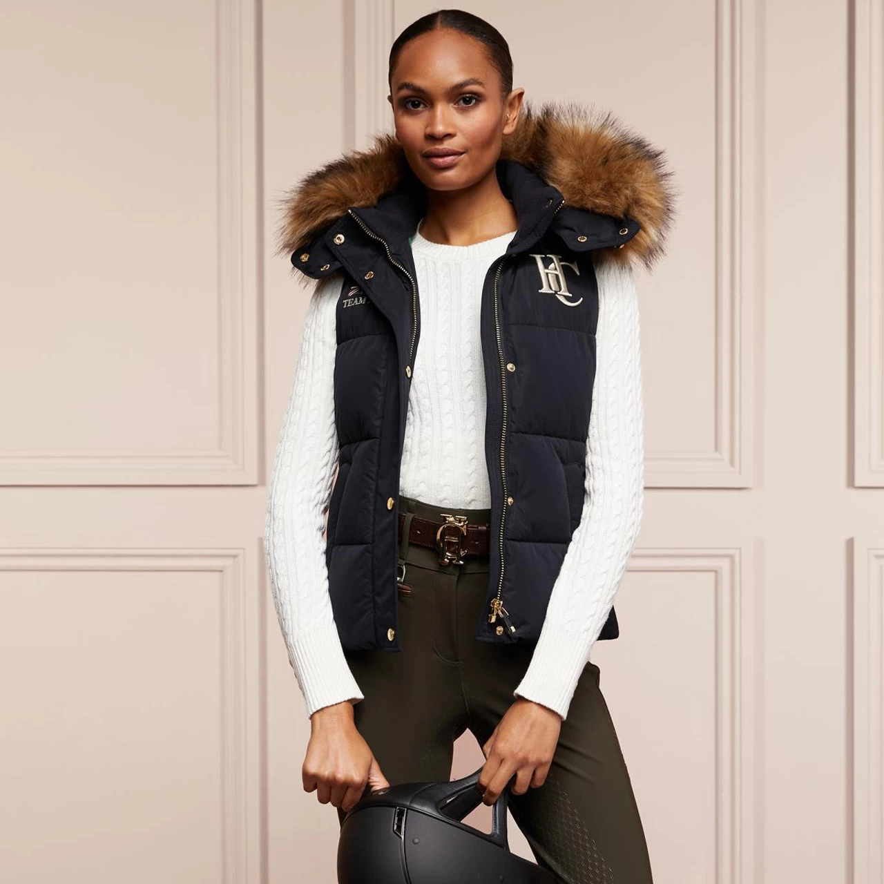 Holland Cooper Womens Team Hooded Gilet