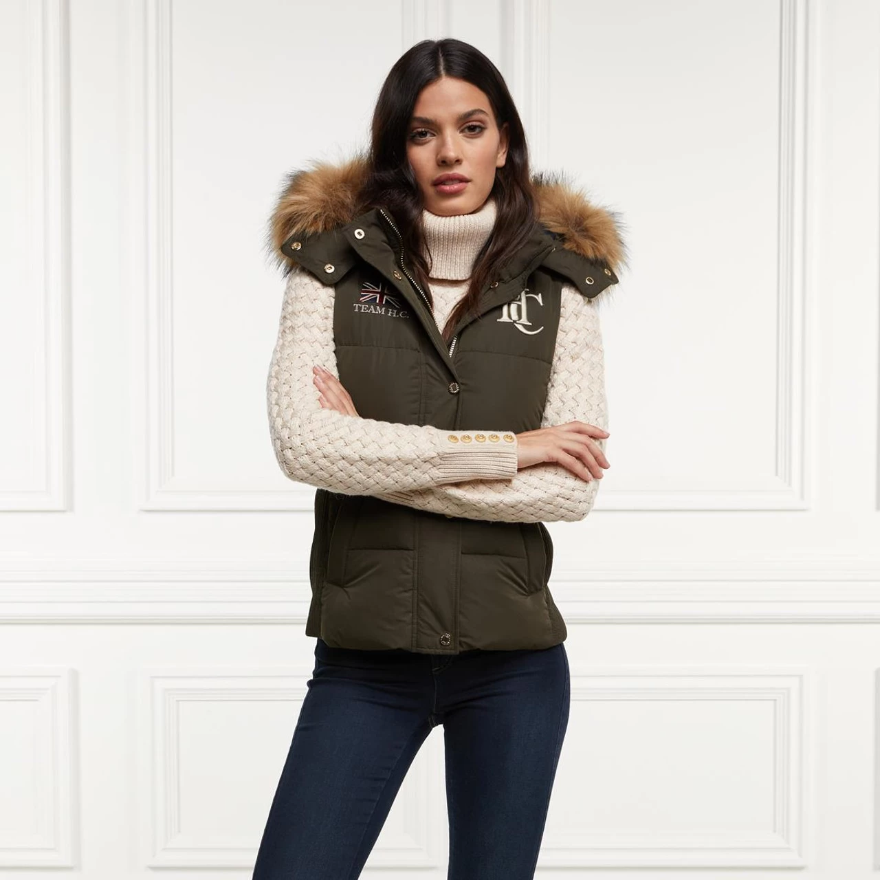 Holland Cooper Womens Team Hooded Gilet - Image 9