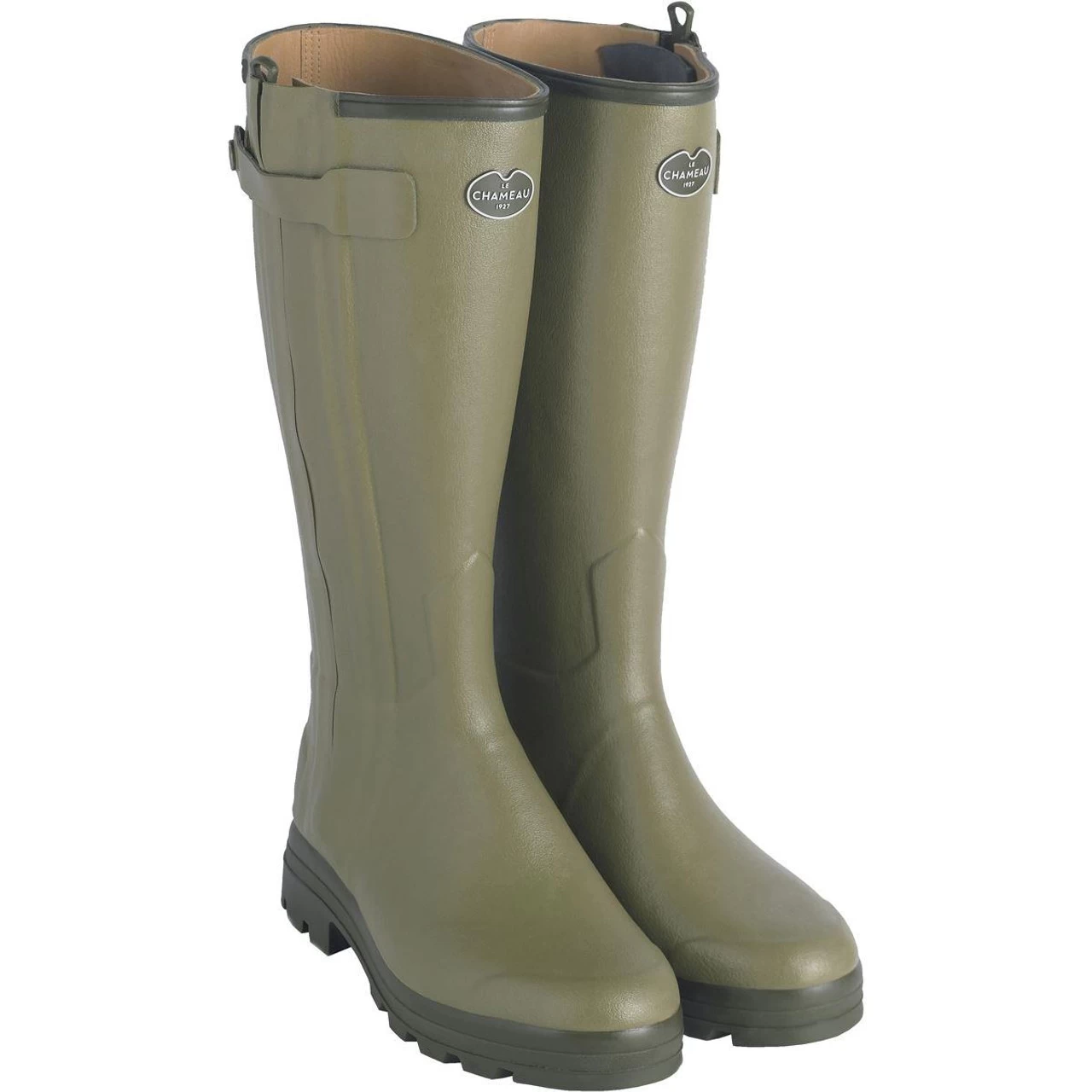 Le Chameau Chasseur Leather Lined Wellington Boots - Image 2