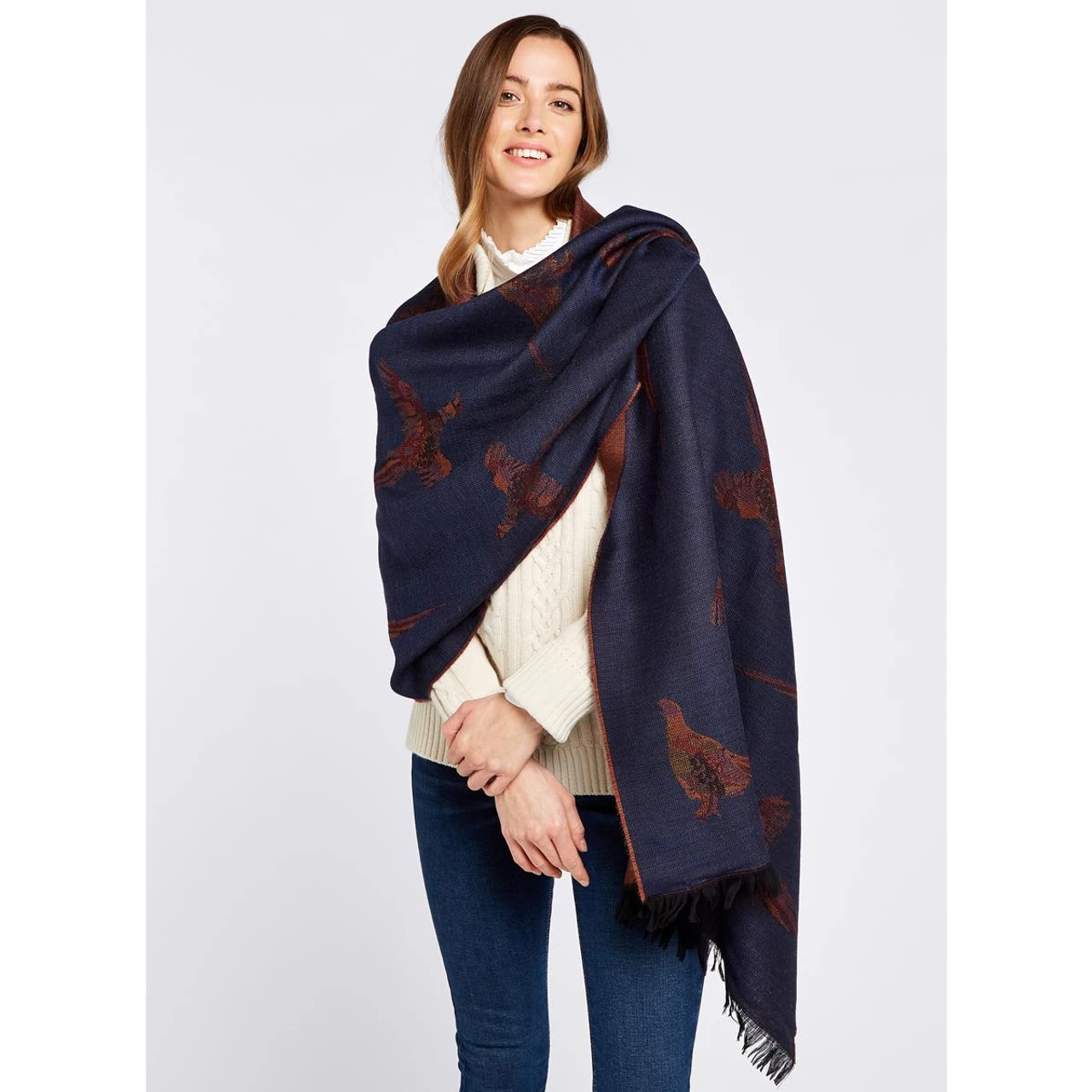 Dubarry Womens Birchdale Tweed Stole - Image 4