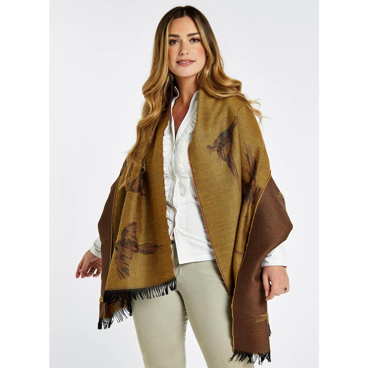 Dubarry Womens Birchdale Tweed Stole - Image 2