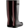 Hunter Womens Refined Tall Tri Colour Stripe Backstrap Boots