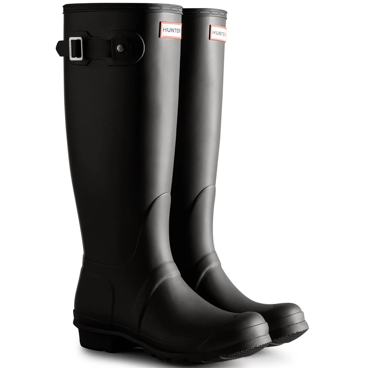 Hunter Womens Original Tall Tri Colour Logo Backstrap Boots - Image 2